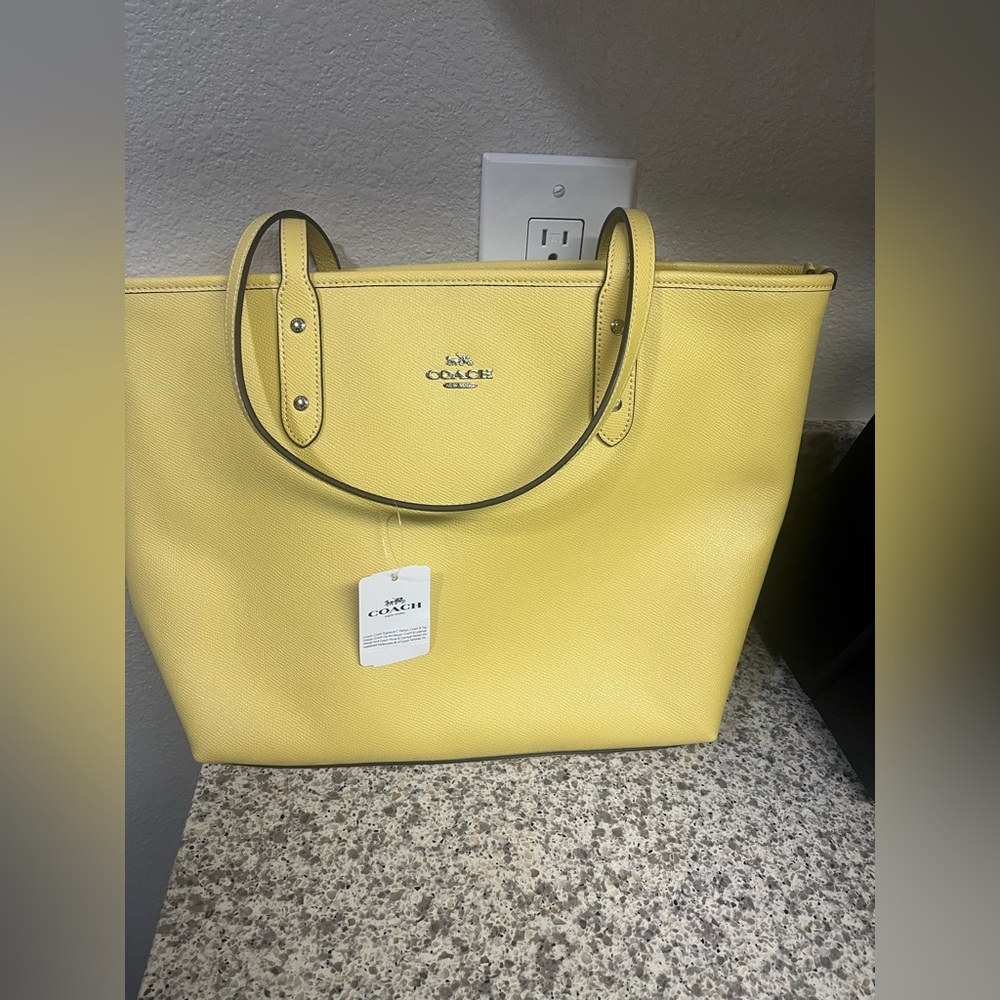 Coach Yellow Handbag